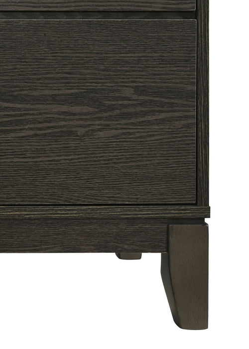 Sable Bedroom 3-Drawer Dresser with Storage Cabinet, 59\"W x 37\"H - Dark Grey