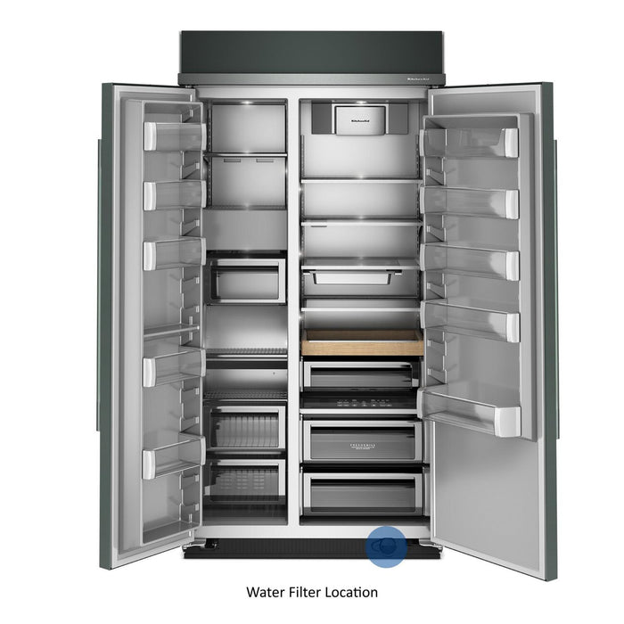 Kitchenaid 42\" 25.5 Cu. Ft. Built-In Side-by-Side Refrigerator with Platinum Interior – Juniper - KBSN742SJP 
