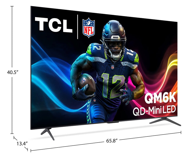 TCL 75\" QM61K Series QD-Mini LED QLED 4K UHD Smart Google TV (75QM61K)