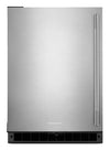 KitchenAid 24\" Panel-Ready Undercounter Refrigerator – Black and Stainless Steel - KURL124SSB