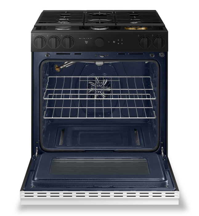 Samsung 6 Cu. Ft. Smart Gas Slide In Range with Oven Camera - White Glass - NSG6DB870012AA