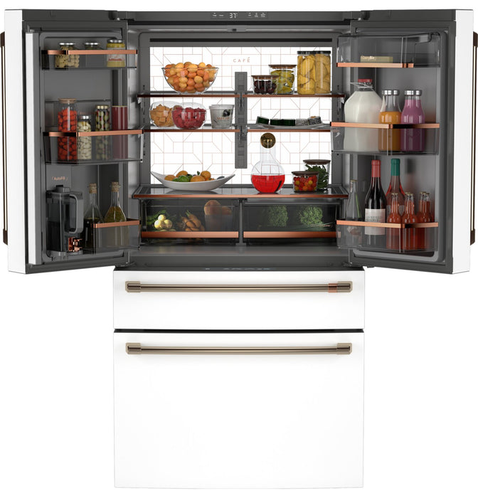 Café 36” 23.2 Cu. Ft. Smart Counter-Depth 4-Door French Door Refrigerator – Matte White - CJE23DP4WW2 