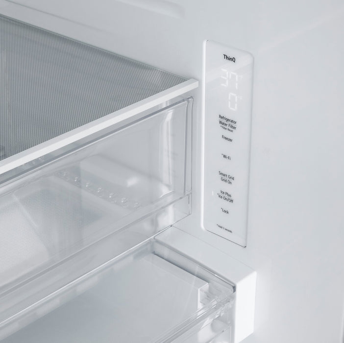 LG 33\" 25 Cu. Ft. French-Door Refrigerator with Dual Ice Makers - Black Stainless Steel - LF25S6330D