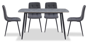 Arlo 5-Piece Dining Set - Charcoal