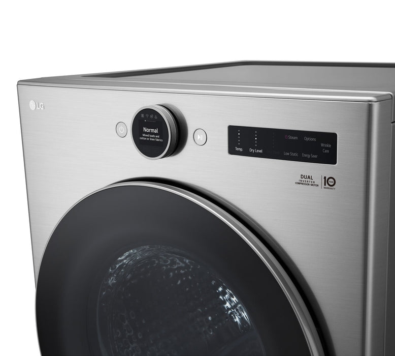 LG 7.8 Cu. Ft. Heat Pump Dryer - Graphite Steel - Stackable - DLHC5502V