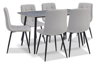 Arlo 7-Piece Dining Set - Grey 