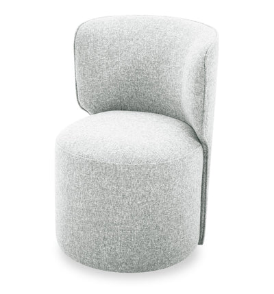 Zola Gliding Dining Chair with Polyester Fabric - Cloud Grey | Chaise de salle à manger coulissante Zola en tissu de polyester - gris nuage