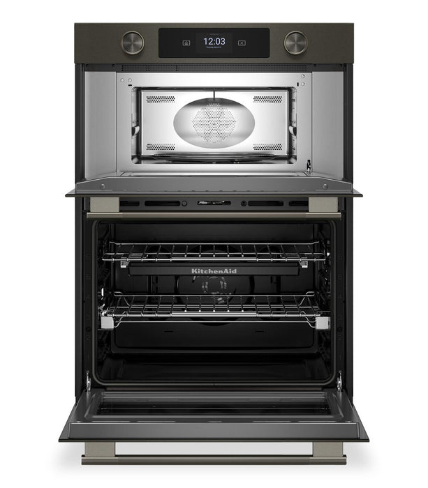 KitchenAid 30\"  Smart Electric Combo Wall Oven - Black Ore - KOEC730SBE