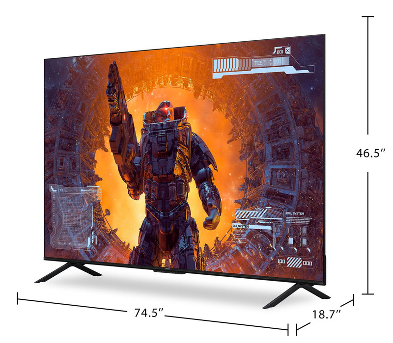 HISENSE 85\" QLED 4K UHD HDR10+ Dolby Vision 144Hz Google Smart TV (85QD7N)