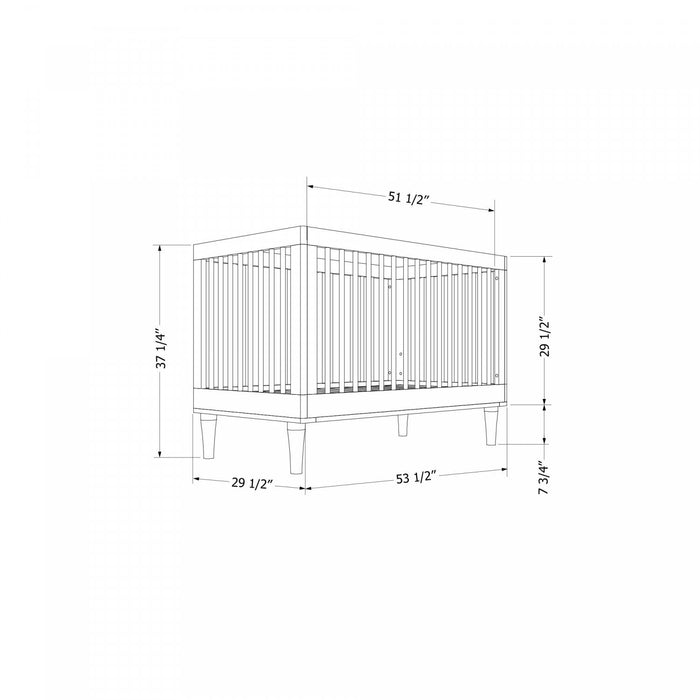 Josie Convertible Crib - White