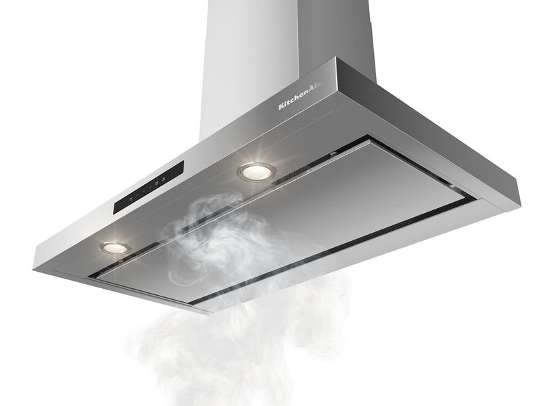 KitchenAid 36\" Wall-Mount 4-Speed Canopy Range Hood – Stainless Steel - KVWC736SSS
