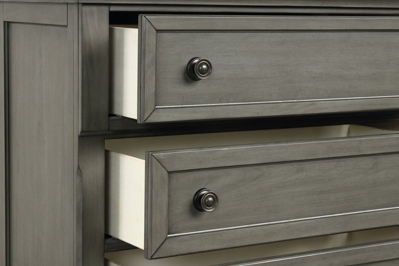 Chelsea Bedroom 7-Drawer Dresser, 60\"W x 38\"H - Grey