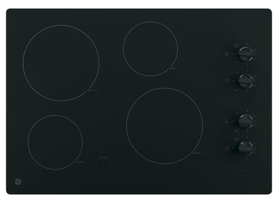 GE 30" 4-Burner Electric Cooktop - Black - JP3030DWBB | Surface de cuisson électrique GE de 30 po à 4 brûleurs - noire - JP3030DWBB | JP3030DW