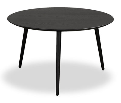 Viola 29.5" Modern Round Top Coffee Table – Black Ash  | Table à café moderne Viola de 29,5 po avec dessus rond - frêne noir