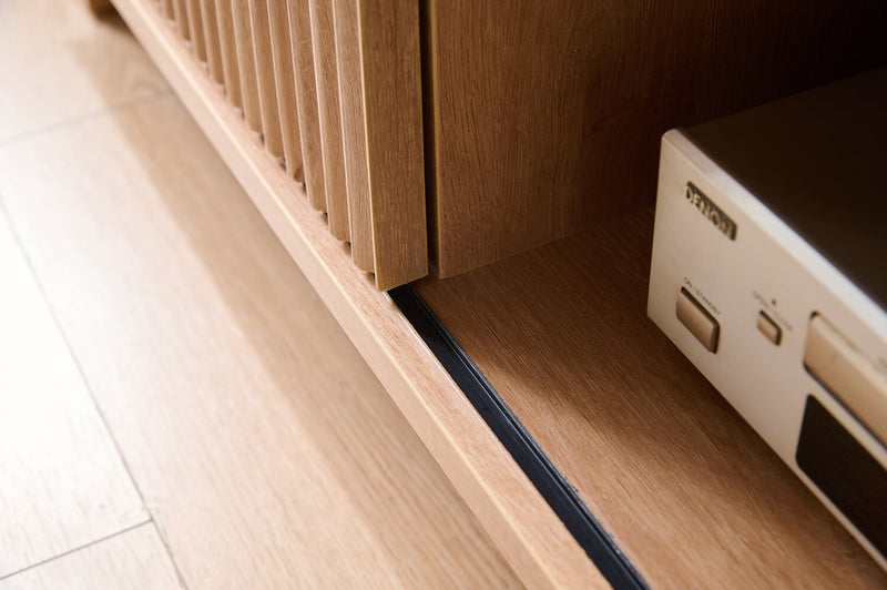 Sylvie 70\" Modern TV Stand with Storage for TVs up to 70\" - Natural Oak