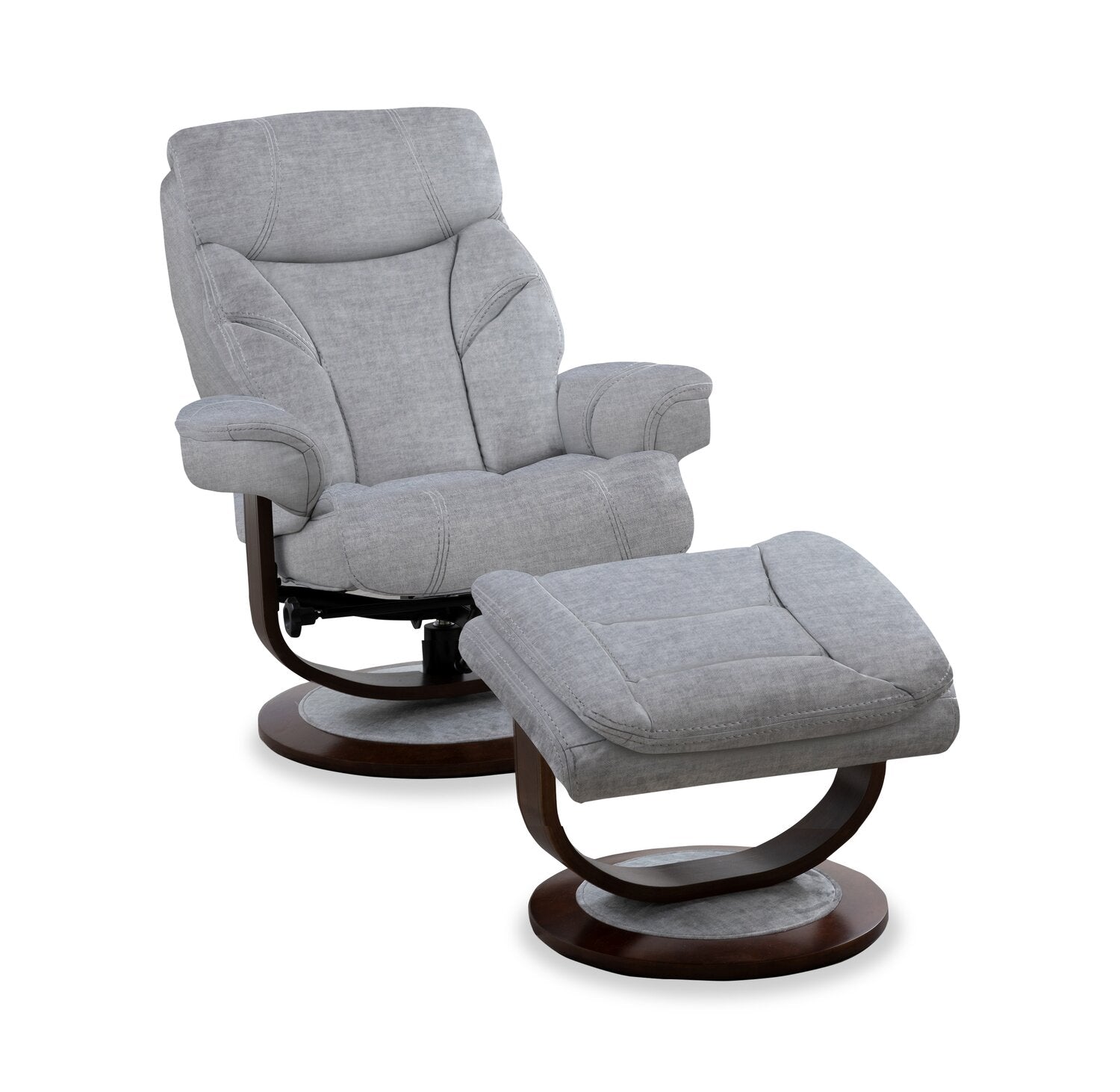 Easton Chenille Fabric Stress Free Swivel Reclining Chair