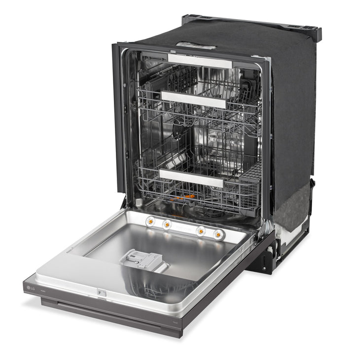 LG 24\" 42 dBA Built-In Top-Control Dishwasher with QuadWash® Pro – Black Stainless Steel - LDNTH753D