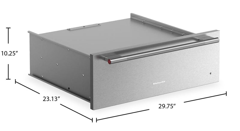 KitchenAid 30\" Slow Cook Warming Drawer - PrintShield Stainless - KWES730SPS