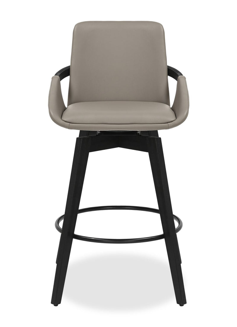 Apex Counter-Height Stool with Swivel Seat & Vegan Leather Fabric ...