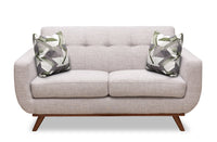 Freeman Linen-Look Fabric Loveseat - Dove 