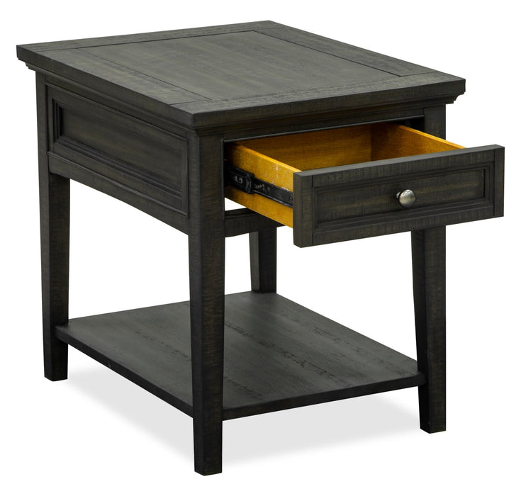 Hanson 20” Traditional Pine End Table with Storage - Graphite