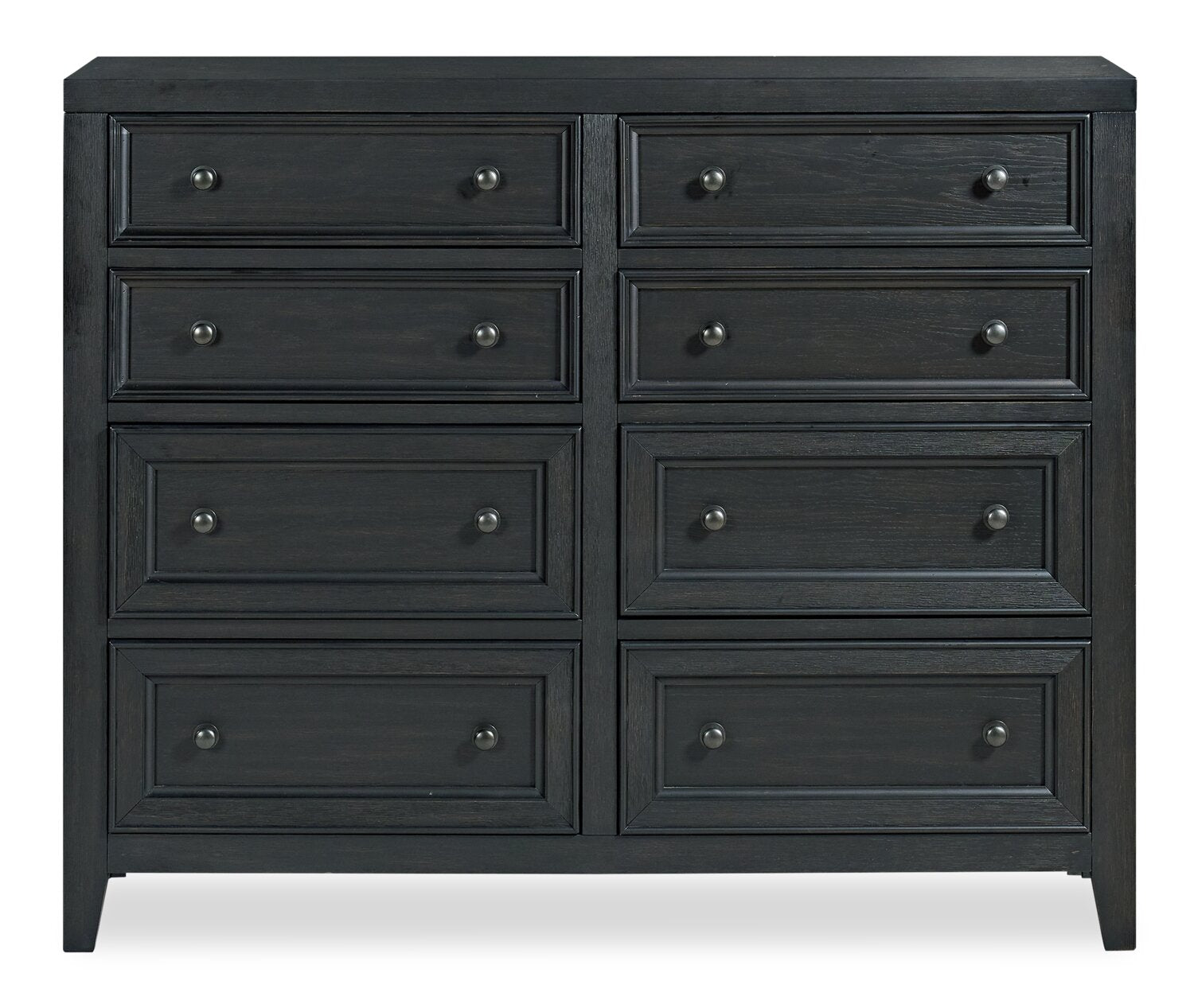 Casa Bedroom 8-Drawer Dresser, 54"W x 44"H, Wood - Black - The Brick Casa Bedroom 8-Drawer Dresser, 54"W x 44"H, Wood - Black - The Brick