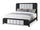 ["Kaleo Panel Bed with Headboard & Frame, LED, Fabric Panels, Modern, Black - King Size"]