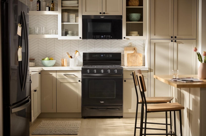 Whirlpool 5 Cu. Ft. Smart Gas Range with Air Fry and Self-Clean - Black - WFGS7530RB