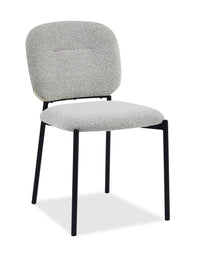 Luka Dining Chair with Boucle Fabric, Metal - Beige