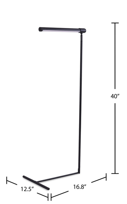 Heath 40\" Matte Black LED Floor Lamp