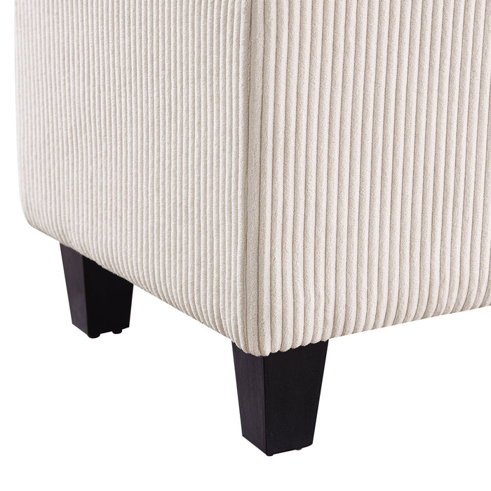 Marlow 19.5” 3-Pack Storage Ottomans – Beige