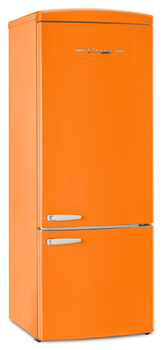 Unique Classic Retro 28\" 17 Cu Ft. Bottom Mount Refrigerator - Orange - UNQ-455L O AC
