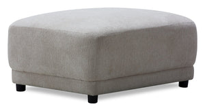 Voyage Fabric Ottoman – Beige