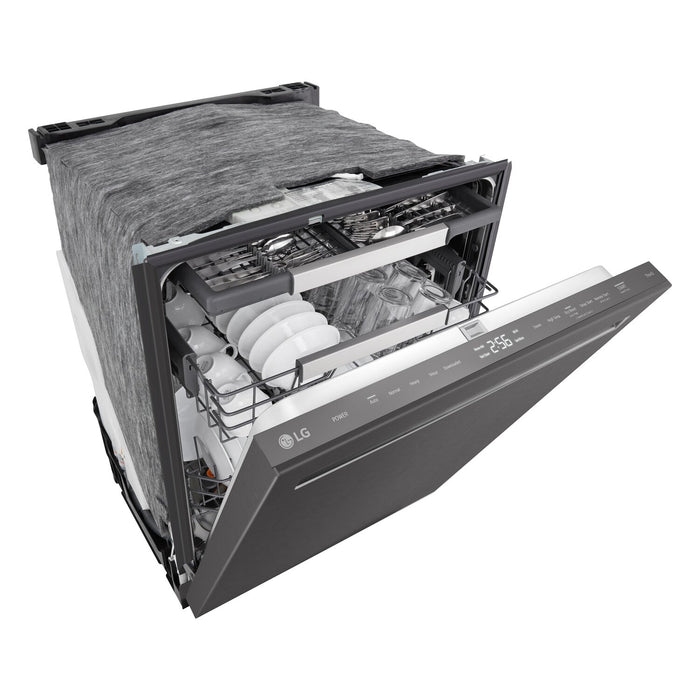 LG 24\" 46 dBA Built-In Top-Control Dishwasher with QuadWash® - Black Stainless Steel -LDNPQ555D