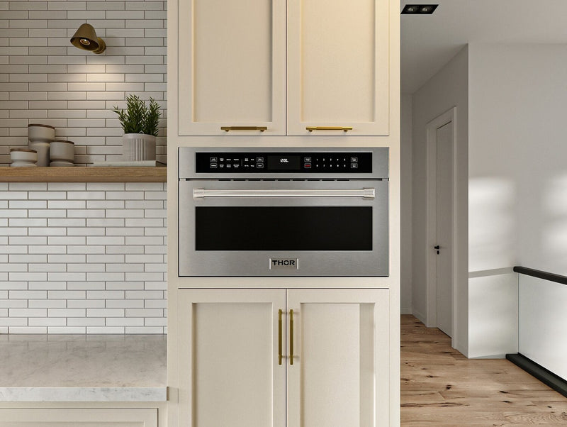 Thor Kitchen 1.6 Cu. Ft. Built-In Professional Microwave Oven with Air Fry – Stainless Steel - TMO30H