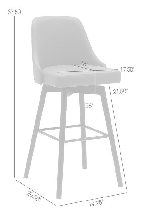 Nash Counter-Height Swivel Bar Stool - Blue