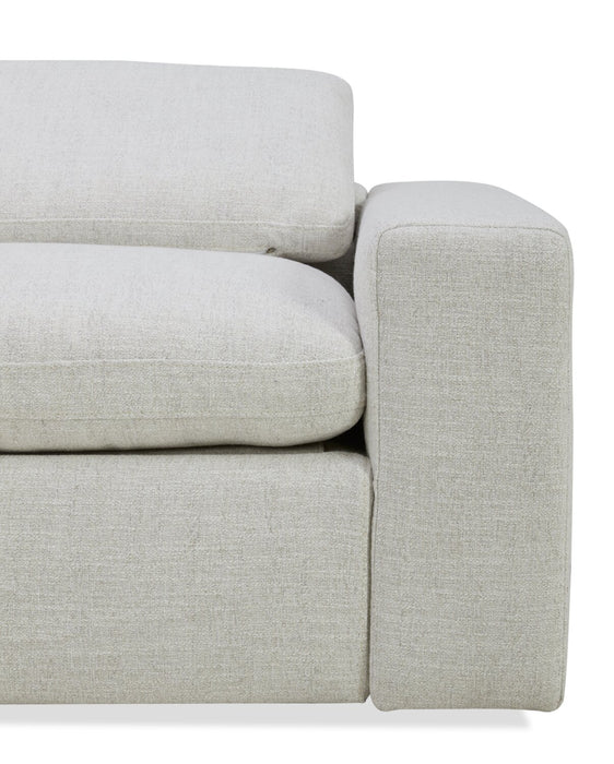 Sky Modular 91.5\" Fabric Power Reclining Loveseat with Removable Feather Down Cushions - Nathan Wheat