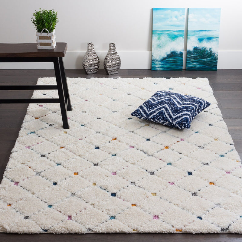 Robin Multi-Colour Moroccan Shag Area Rug - 7'11