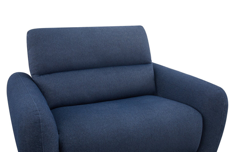 Cindy Crawford Home Kailyn 54\" Fabric Power Reclining Chair with Power Headrest - Indigo