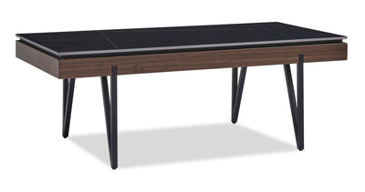 Juno 48" Modern Coffee Table with Sintered Stone Top - Black | Table à café moderne Juno de 48 po avec dessus en pierre frittée - noire