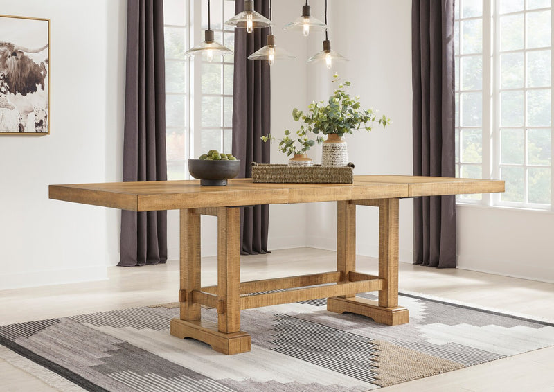 Archer Counter-Height Extension Dining Table, 72-108\"W - Light Brown