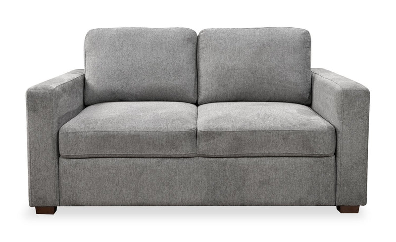 Drift 66.5\" Linen-Look Fabric Sleeper Sofa with Track Arms - Grey