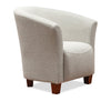 Ethan 31\" Linen-Look Fabric Tub-Style Accent Chair with Wood Legs – Linen 