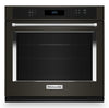 KitchenAid 27\" 4.3 Cu. Ft. Electric Single Wall Oven with True Convection - Black Stainless Steel PrintShield™ - KOES527PBS