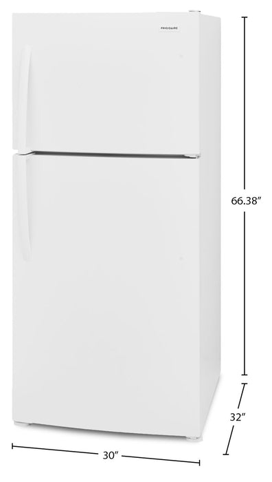 Frigidaire 30\" 20 Cu. Ft. Top Freezer Refrigerator – White - FFHT2022AW 