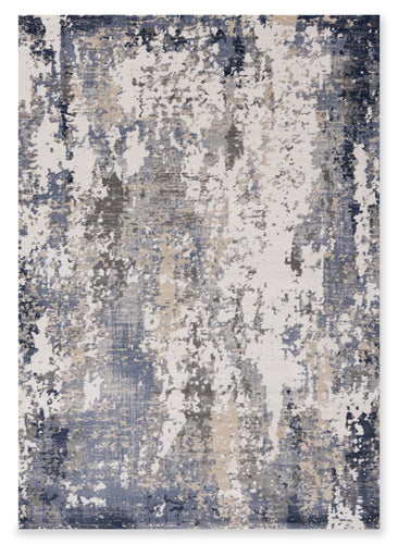 Lucas 7'10" x 10'6" Distressed Area Rug – Blue 