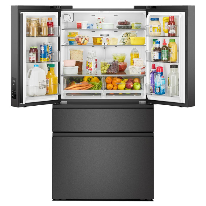 Whirlpool 36\" 30 Cu. Ft. French Door Refrigerator – Fingerprint Resistant Black Stainless Steel - WRMF3336SV