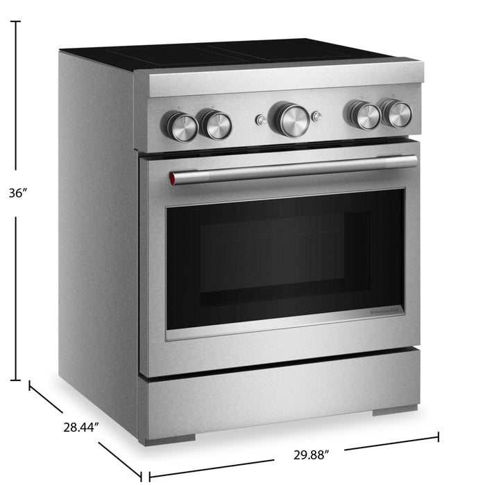KitchenAid 30\" 4.1 Cu. Ft. Freestanding Convection Range with No Preheat Air Fry - Stainless Steel - KFIS930SSS
