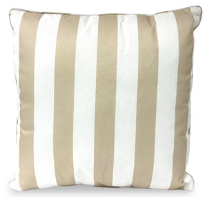 Indoor/Outdoor Striped Accent Pillow - Beige
