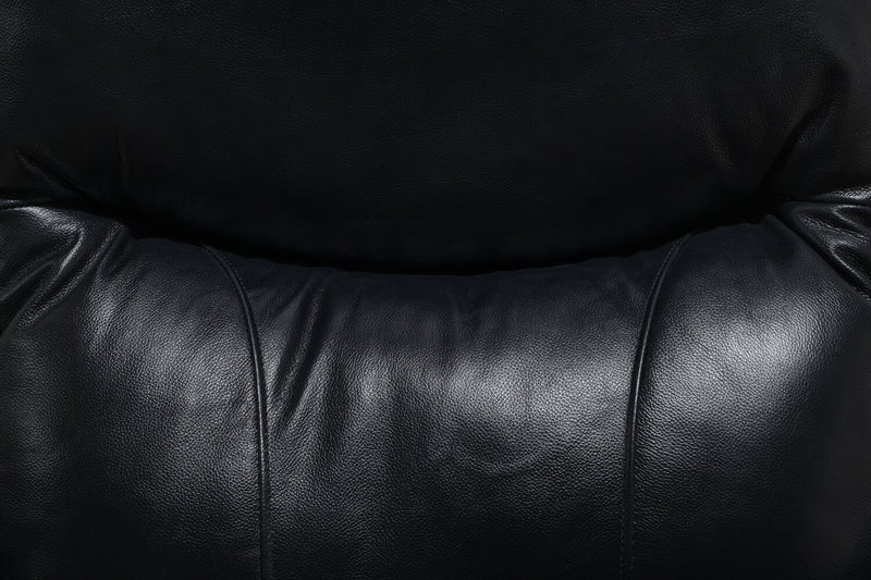 Elli 32\" Faux Leather Swivel Glider Power Reclining Chair – Black